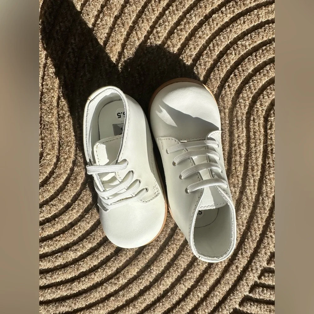 Classic White Josmo Walker Leather Baby Learn to Walk Kid Shoes Sz 5.5 Retro NWB